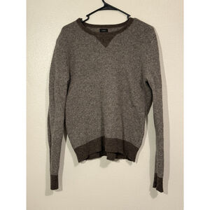J. Crew Men's 100 % Lambs wool Brown Sweater Size L Gorpcore Outdoors Winter